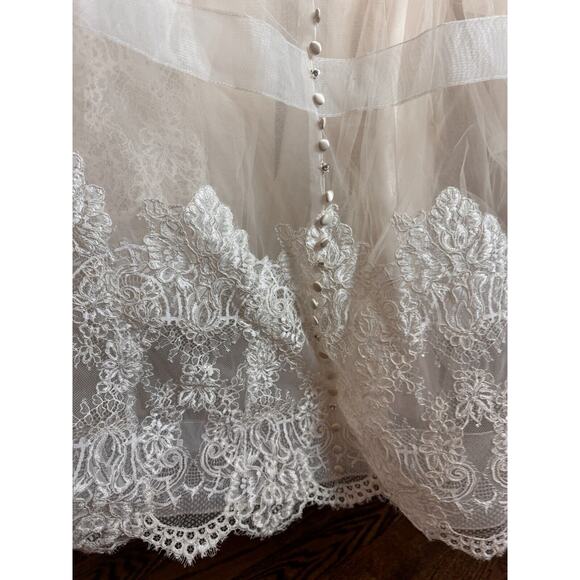 NEW Unaltered ALLURE Bridals Champagne / Ivory 9400 Wedding Ballgown Dress 14 - Picture 7 of 16